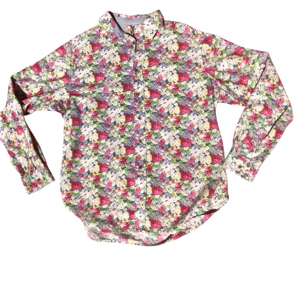 Men’s Vintage Tropical flowered Long sleeve Button Up Collared Shirt - Picture 4 of 8